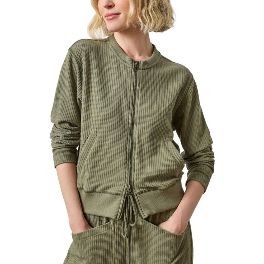 Lilla P Womens Bomber Zip Cardigan